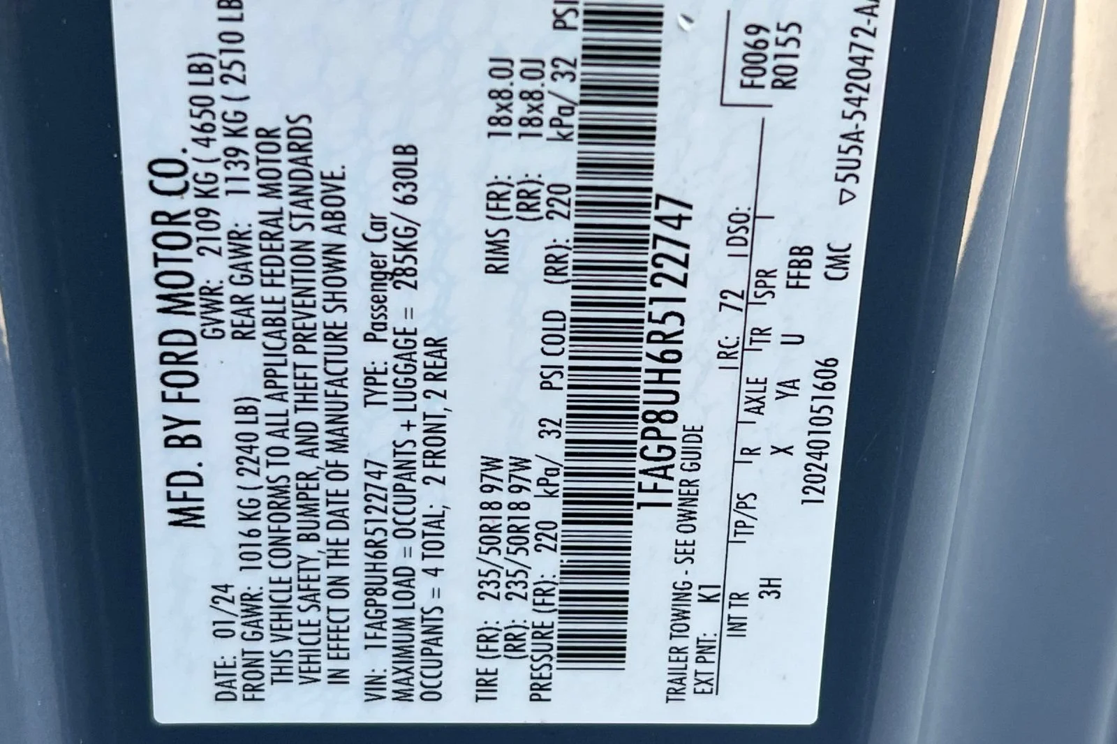 Used 2024 Blue Ford EcoBoost image 29