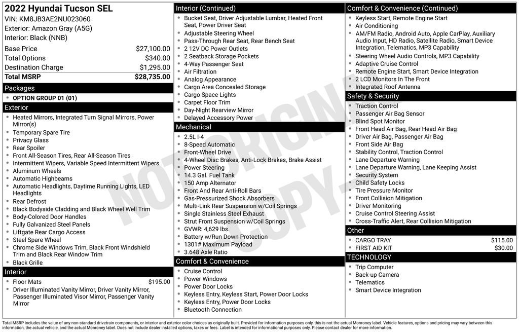 Certified Used 2022 Gray Hyundai SEL image 7