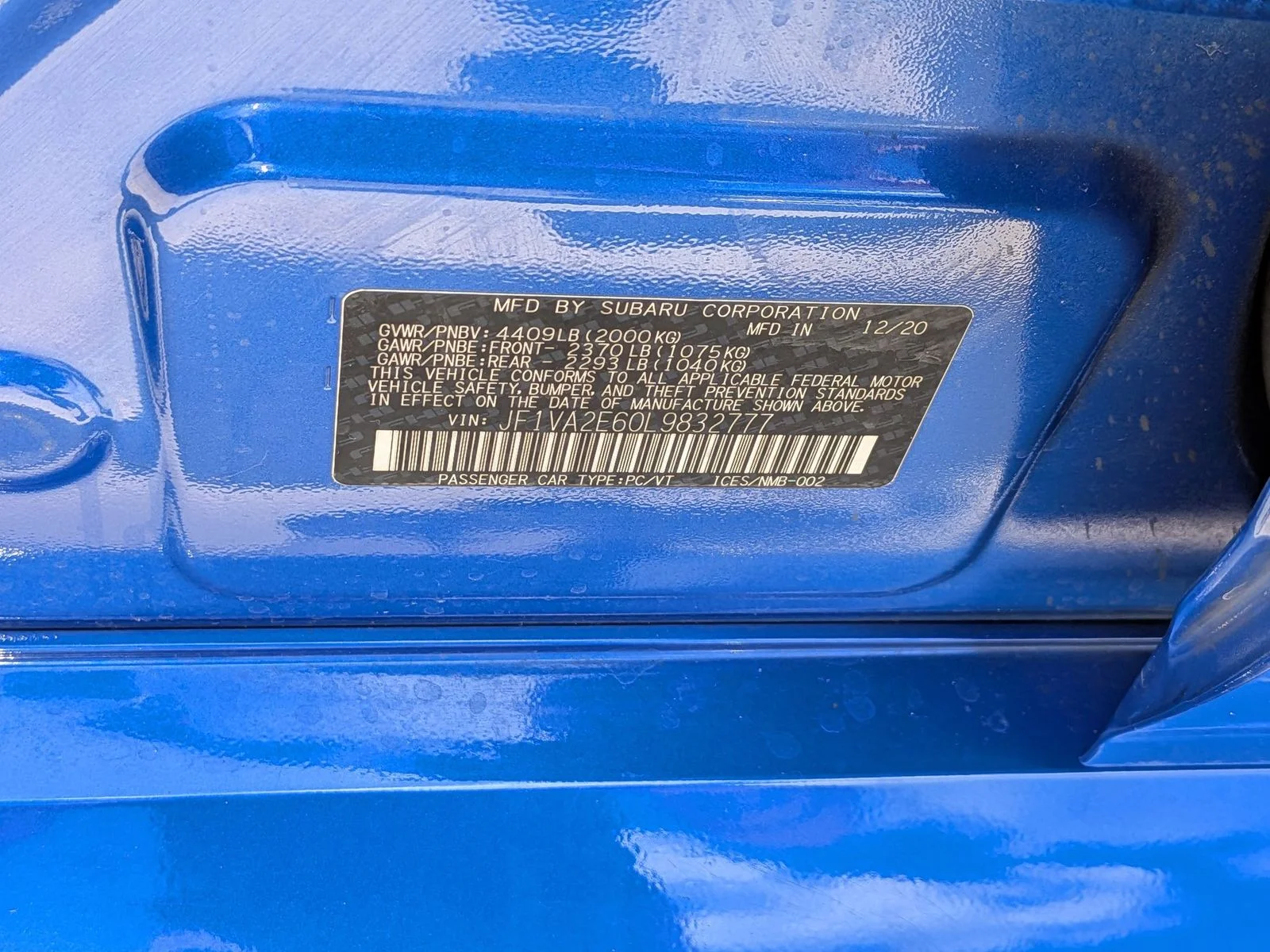 Used 2020 Blue Pearl Subaru STi image 36