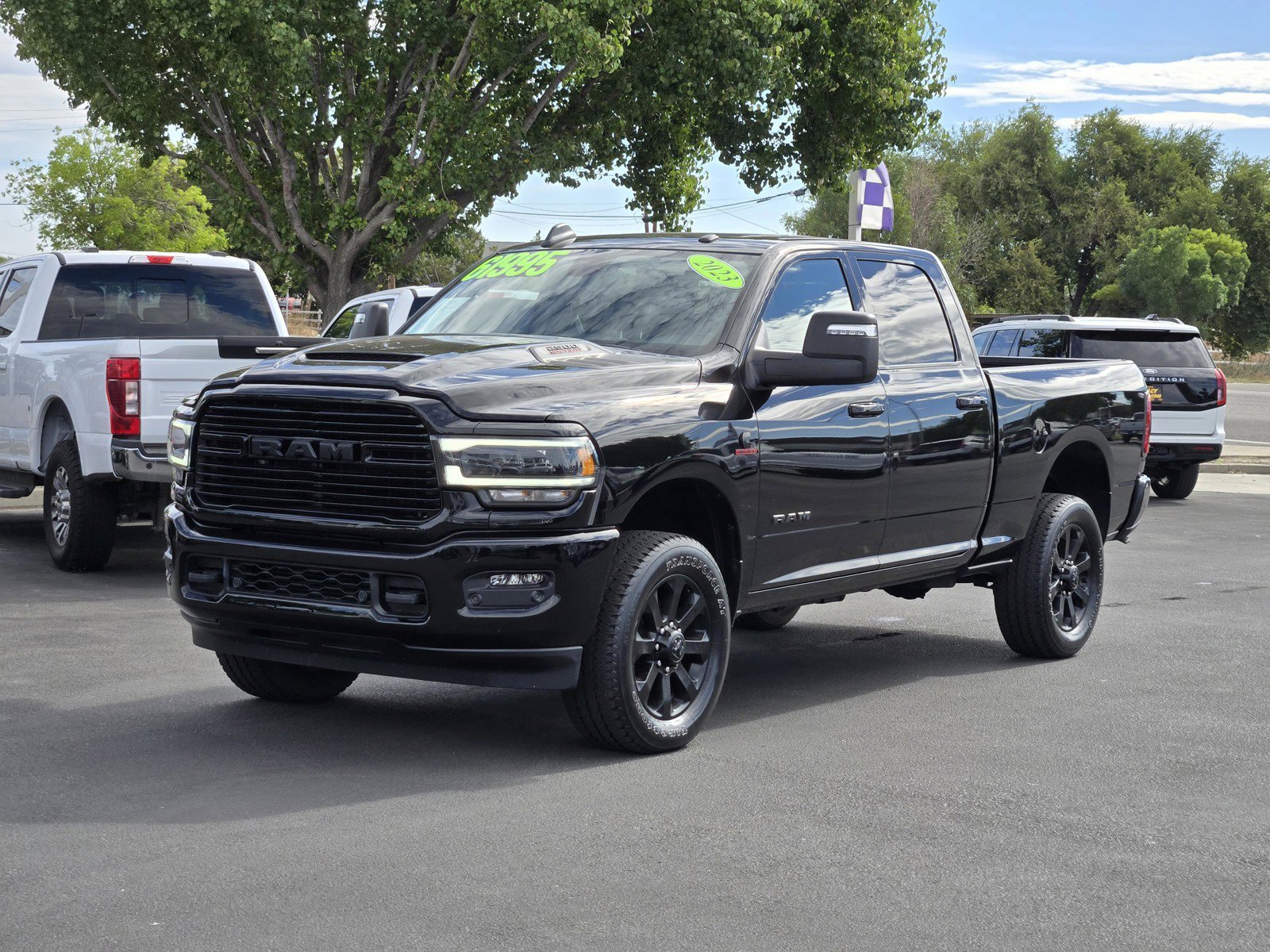 Used 2023 Diamond Black Crystal Pearlcoat Ram Laramie image 7