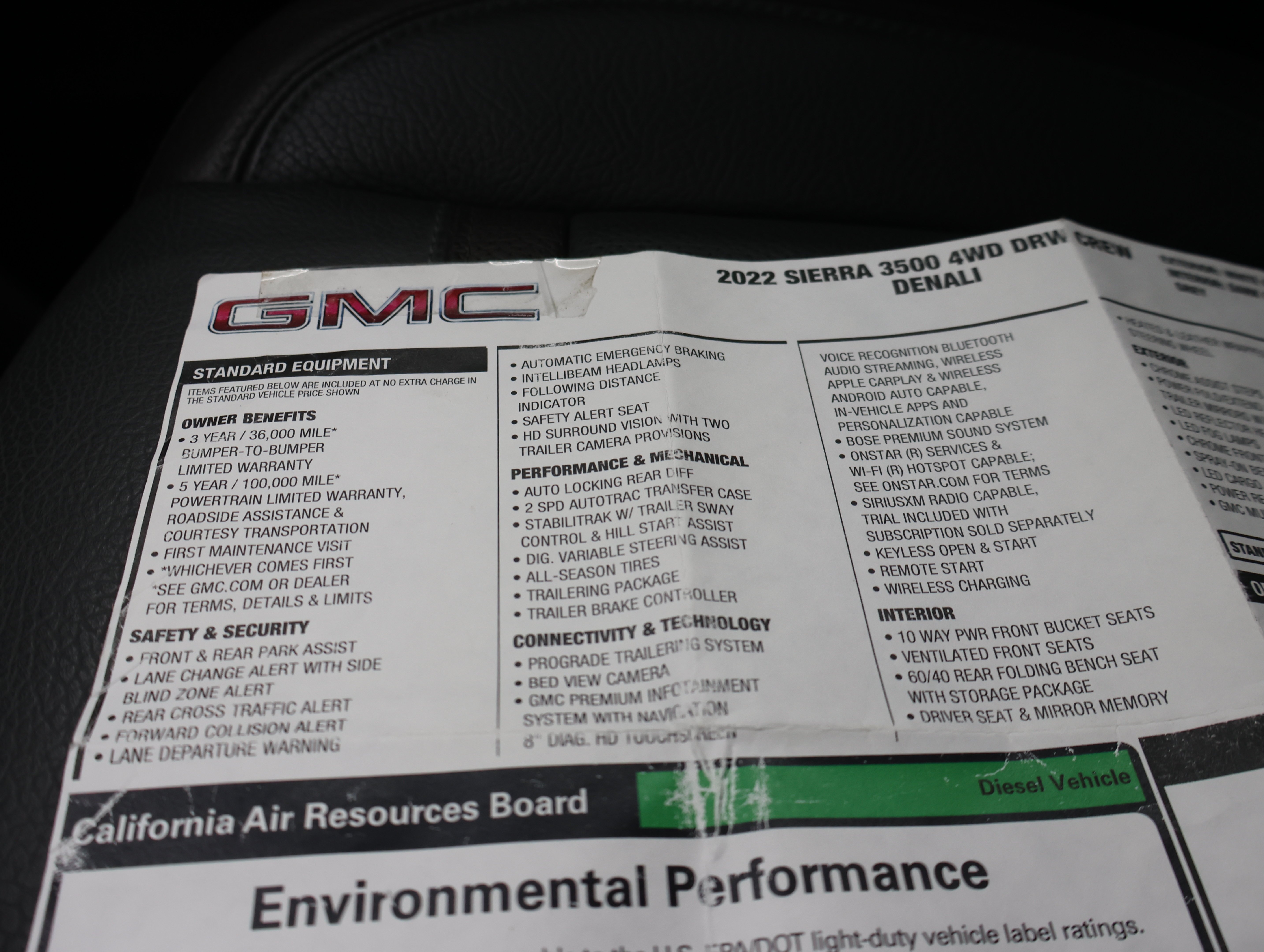 Used 2022 White Frost Tricoat GMC 4x4 Crew Cab Denali DRW: CREW-LONG-DRW-DENALI ULTIMATE-NAV-MOON-360 CAM-DIESEL-1 OWNER image 80