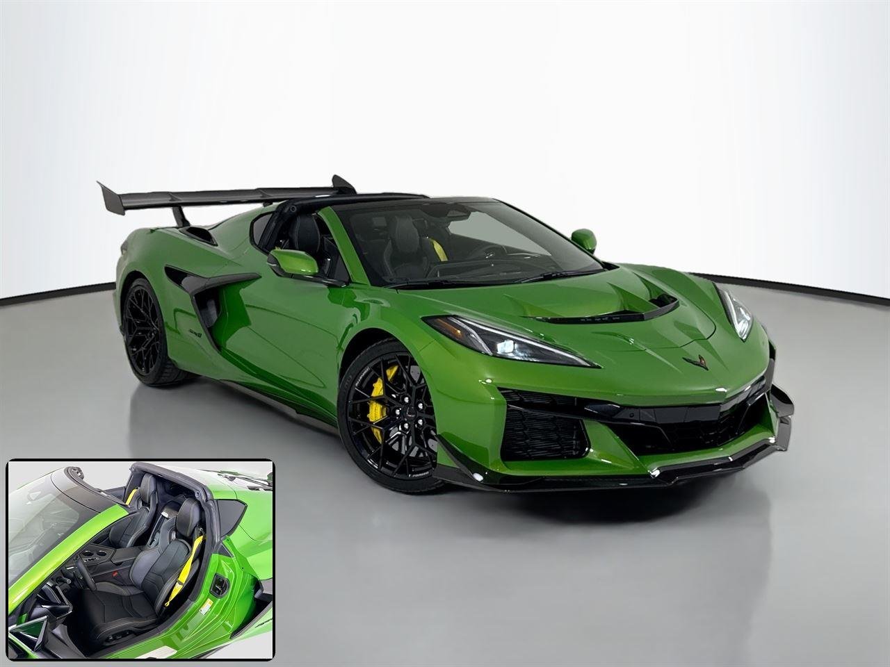 Used 2026 Roswell Green Metallic Chevrolet ZR1 | Carbon Fiber Aero Pkg | Front Lift | Carbon Flash Wheels image 2
