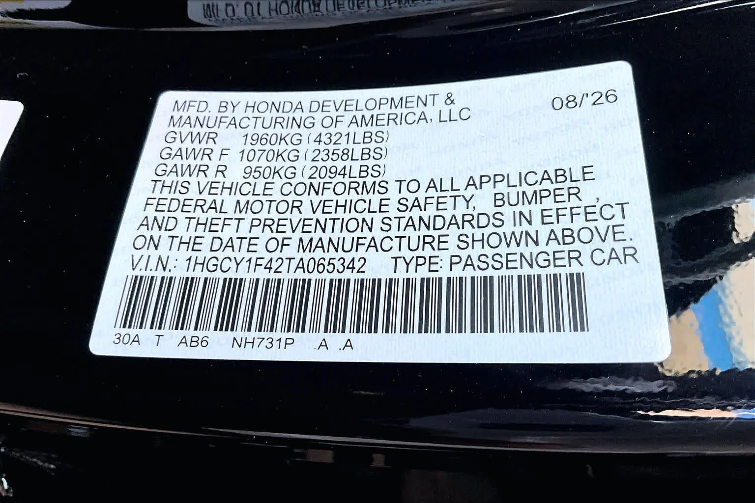 New 2026 Crystal Black Pearl Honda SE image 19