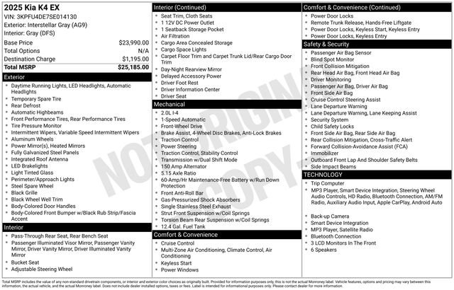 Used 2025 Gray Kia EX image 24