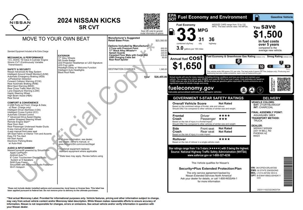 Used 2024 Super Black Nissan SR image 3