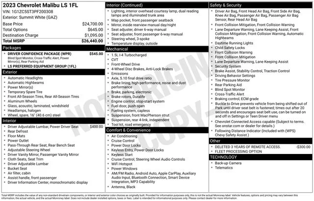 Used 2023 White Chevrolet LS image 37