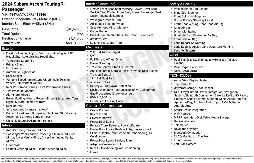 Used 2024 Gray Subaru Touring image 35
