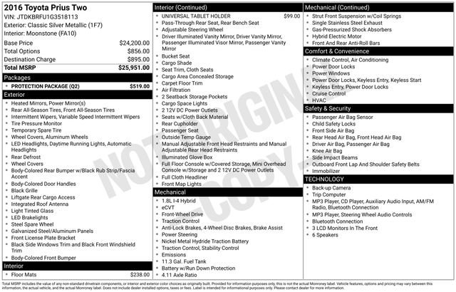 Used 2016 Silver Toyota Two image 7