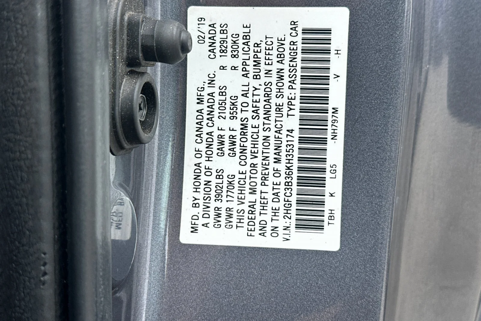 Used 2019 Modern Steel Metallic Honda EX image 29