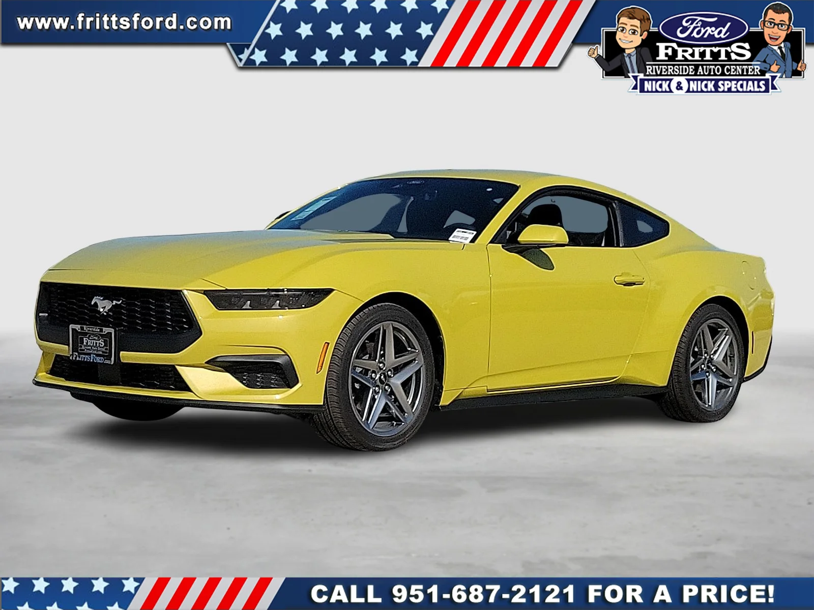 Used 2025 Lime Yellow Metallic Ford EcoBoost Fastback image 1