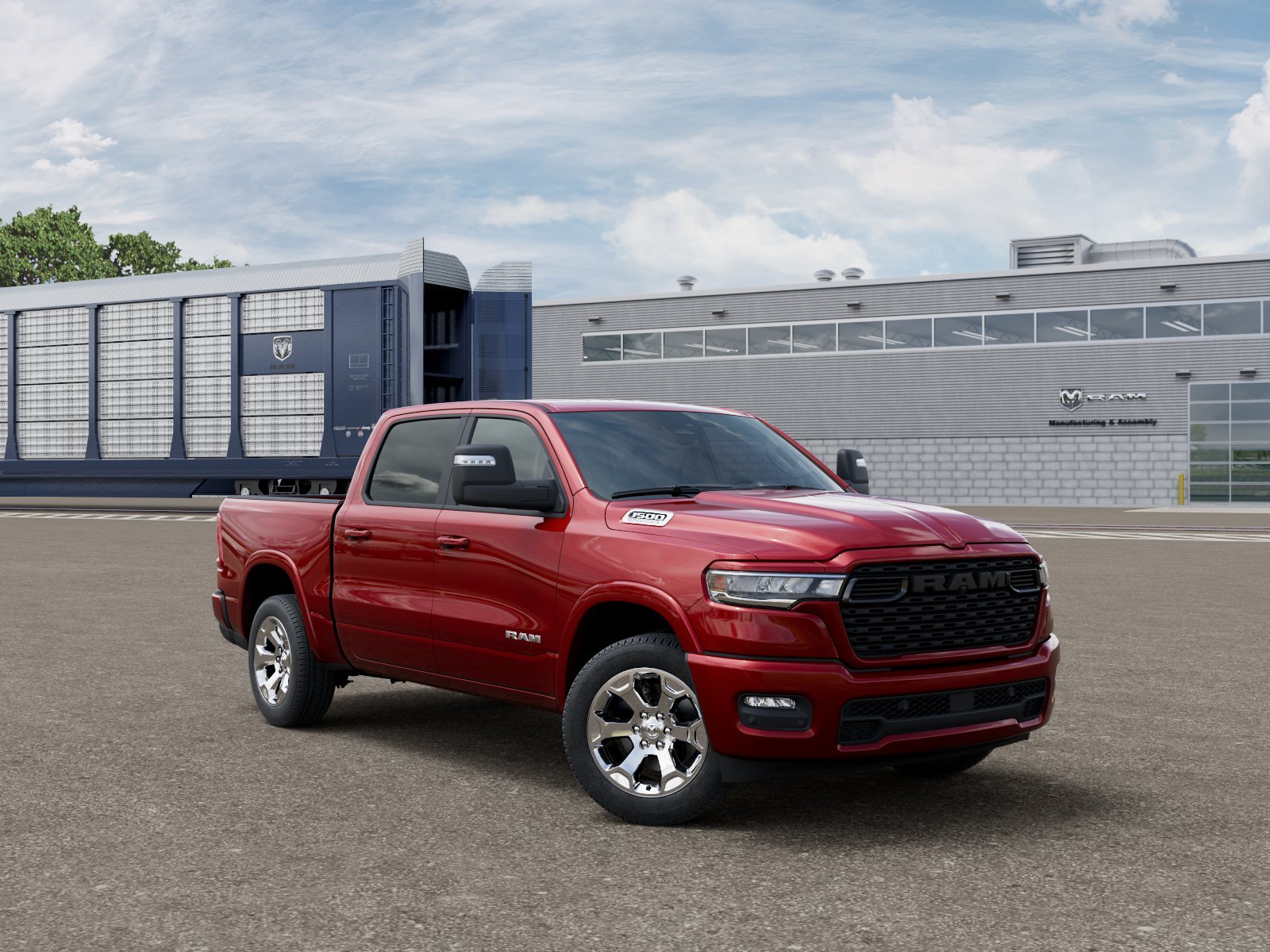 New 2026 Molten Red Pearl-Coat Exterior Paint RAM Big Horn/Lone Star image 3