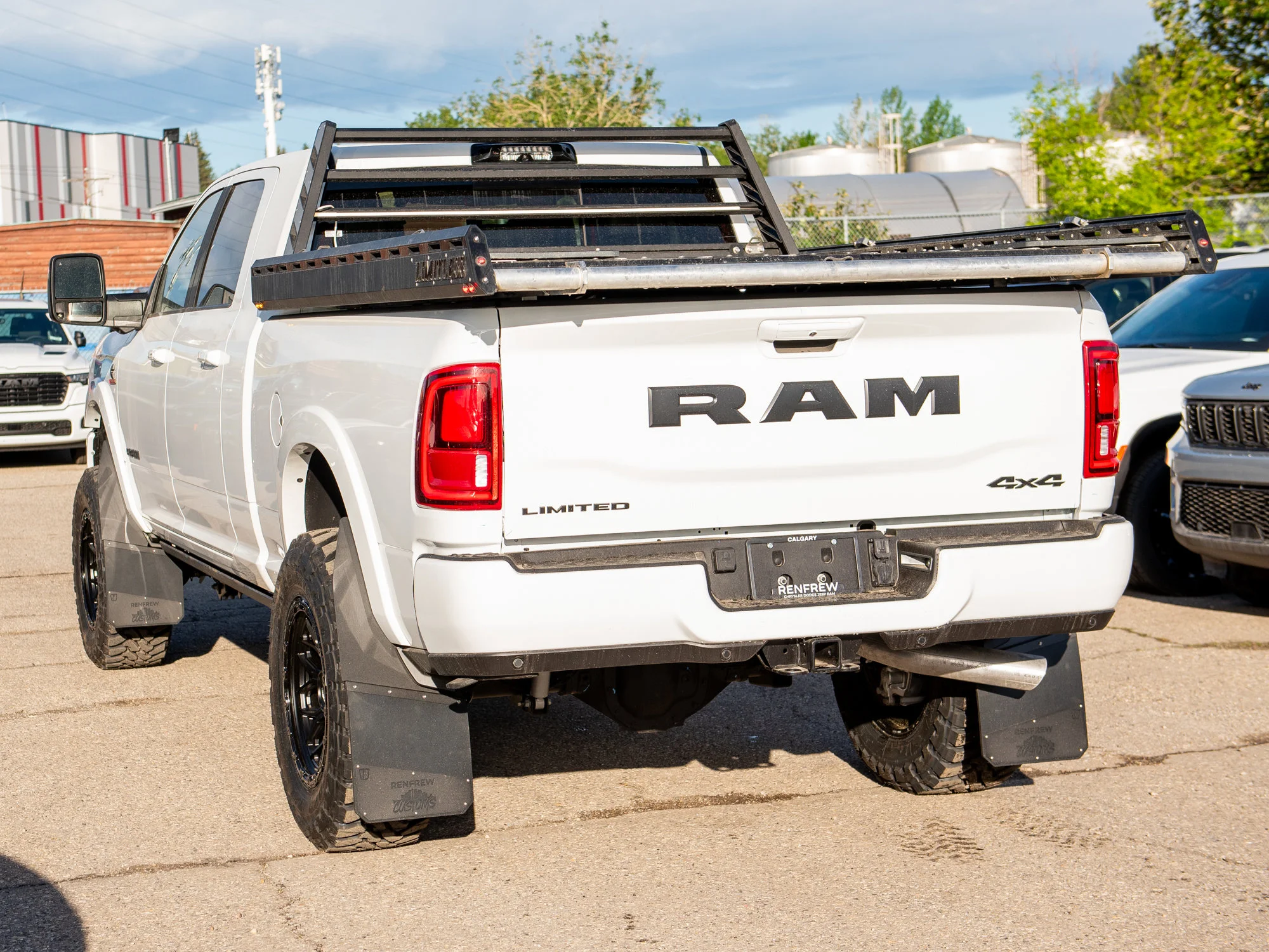 Used 2026 White RAM Limited* Mega Cab, 37 Inch Tires, 5 Inch Lift, Limitless Sled Deck image 6