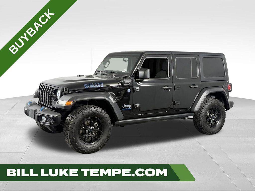 Used 2023 Black Clearcoat Jeep Willys 4xe image 1
