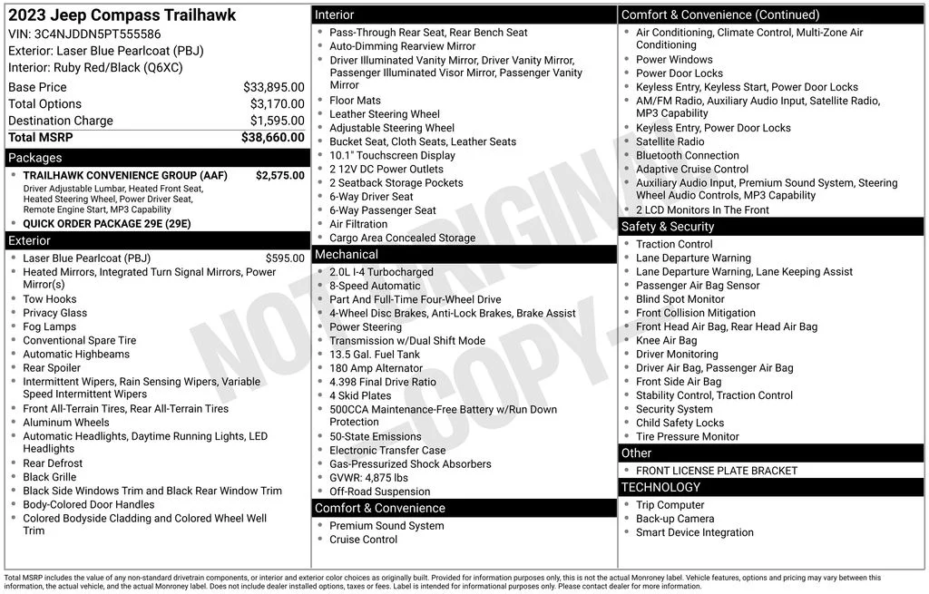 Used 2023 Blue Jeep Trailhawk image 6