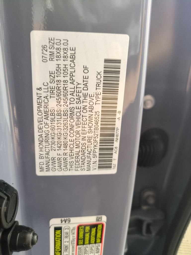 New 2026 Sonic Gray Pearl Honda RTL image 29