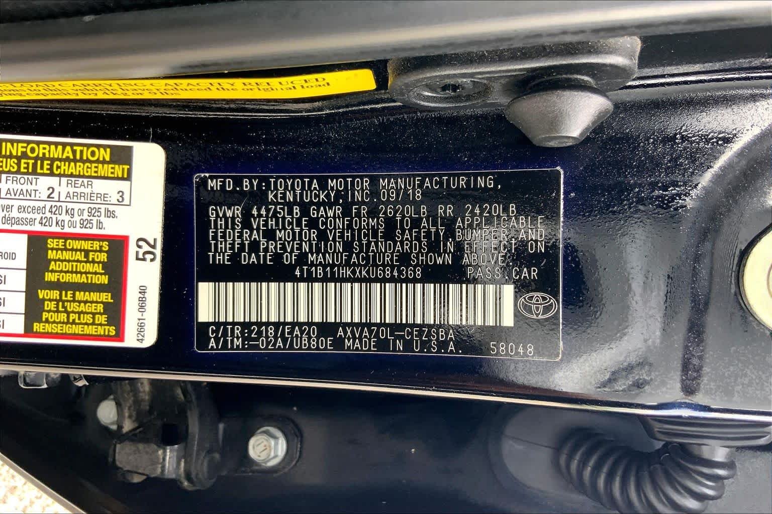 Used 2019 Midnight Black Metallic Toyota SE image 36