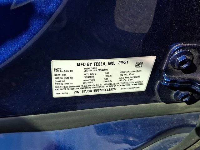 Used 2021 Deep Blue Metallic Tesla Plaid image 24