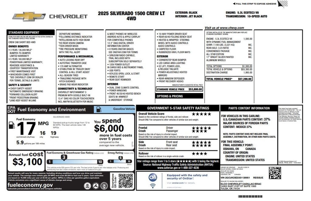 Certified Used 2025 Black Chevrolet LT image 4
