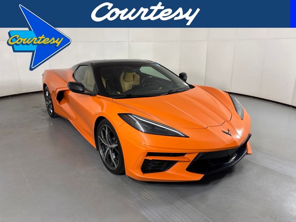 Used 2022 Orange Chevrolet Stingray image 1