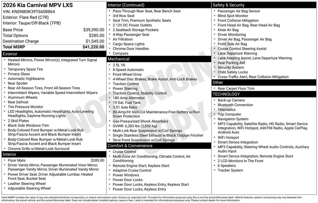 Used 2026 Red Kia LXS image 22