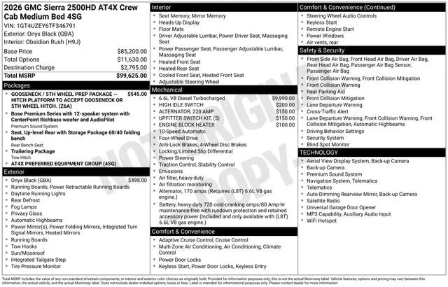New 2026 Onyx Black GMC AT4X image 35