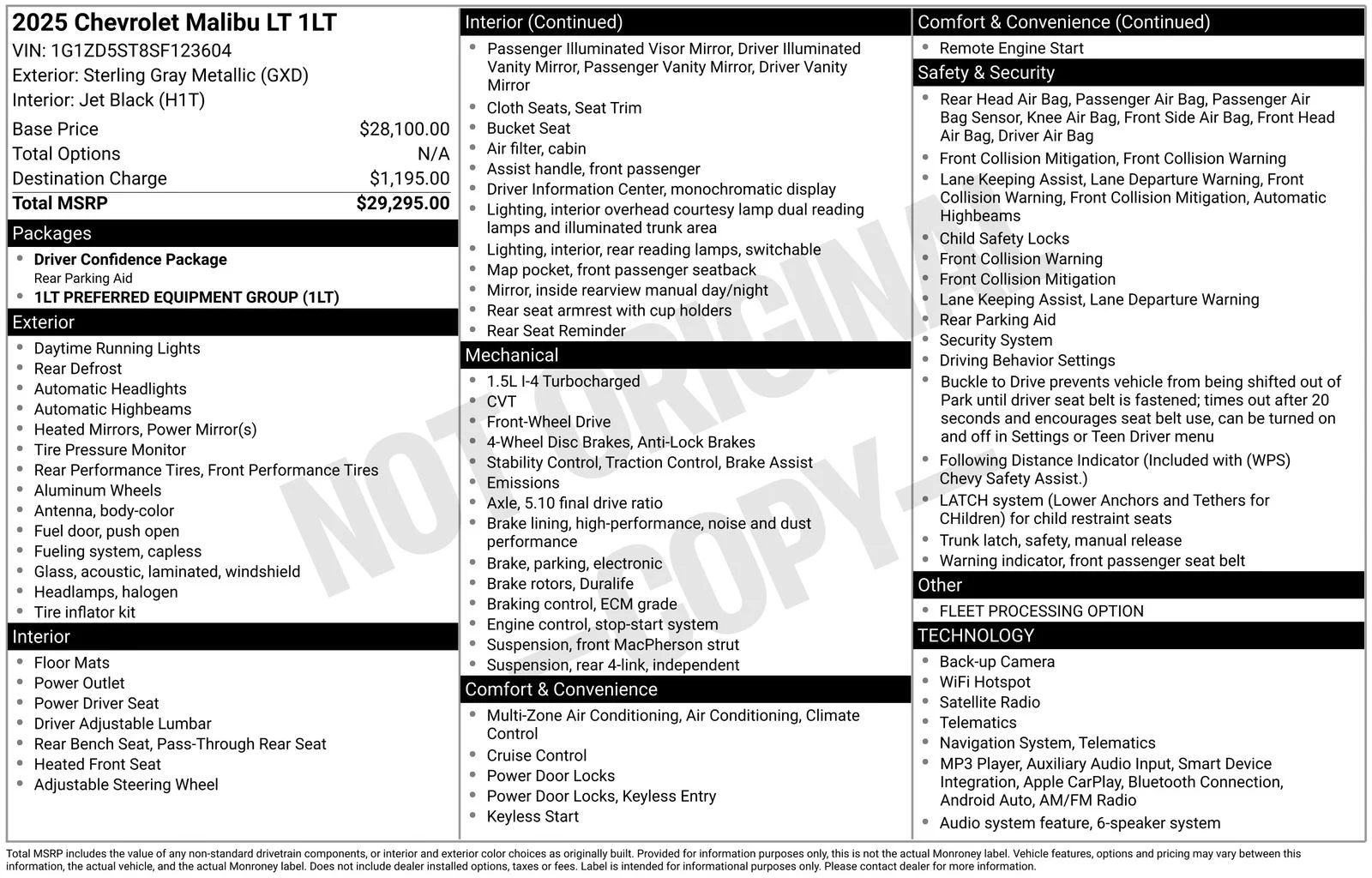 Used 2025 Gray Chevrolet LT image 1