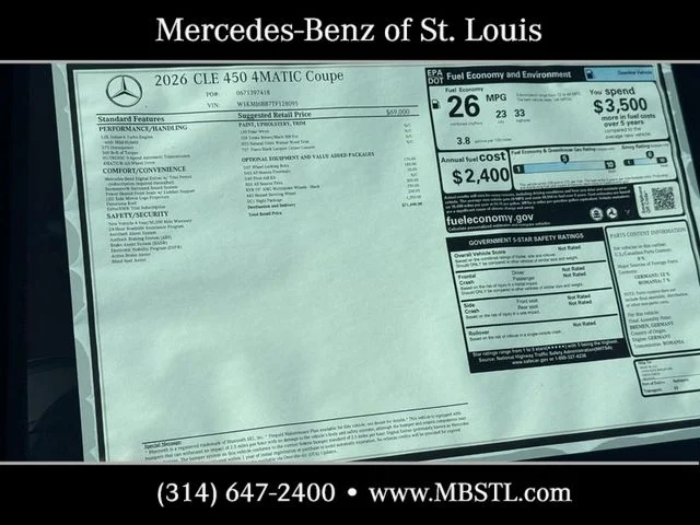 New 2026 Polar White Mercedes-Benz CLE 450 image 4