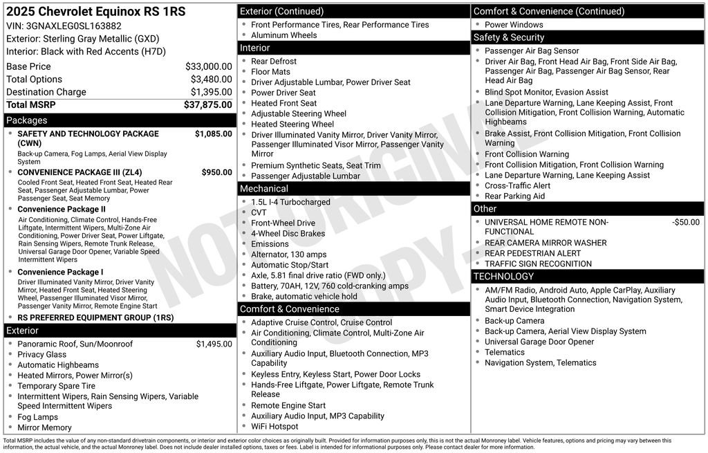 Used 2025 Gray Chevrolet RS image 2