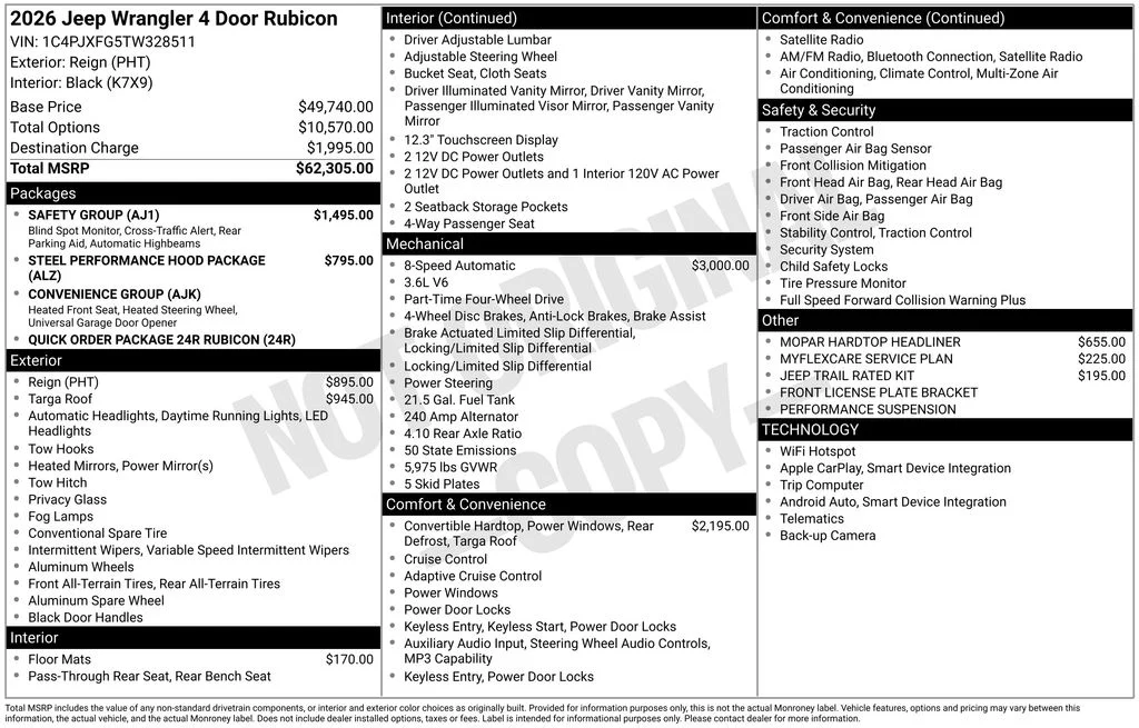 New 2026 Reign Exterior Paint Jeep Rubicon image 6