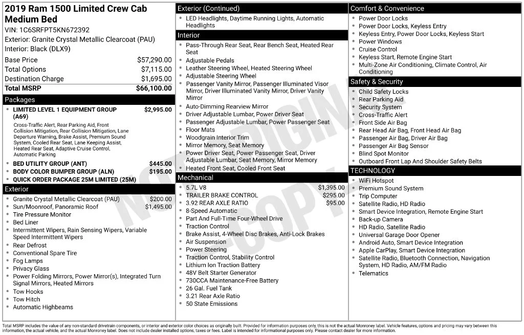 Used 2019 Gray Ram Limited image 6