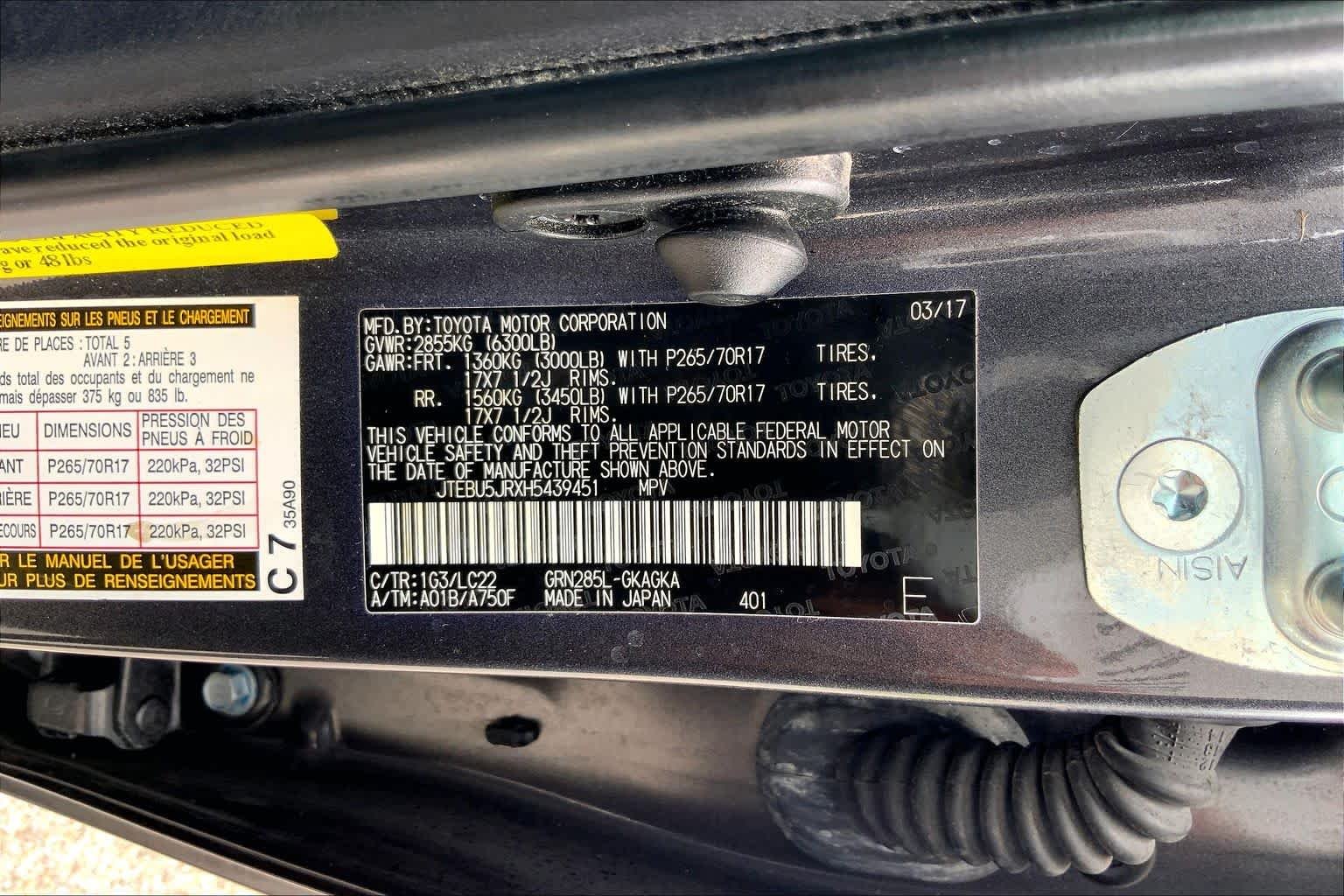 Used 2017 Magnetic Gray Metallic Toyota TRD Off Road Premium image 36