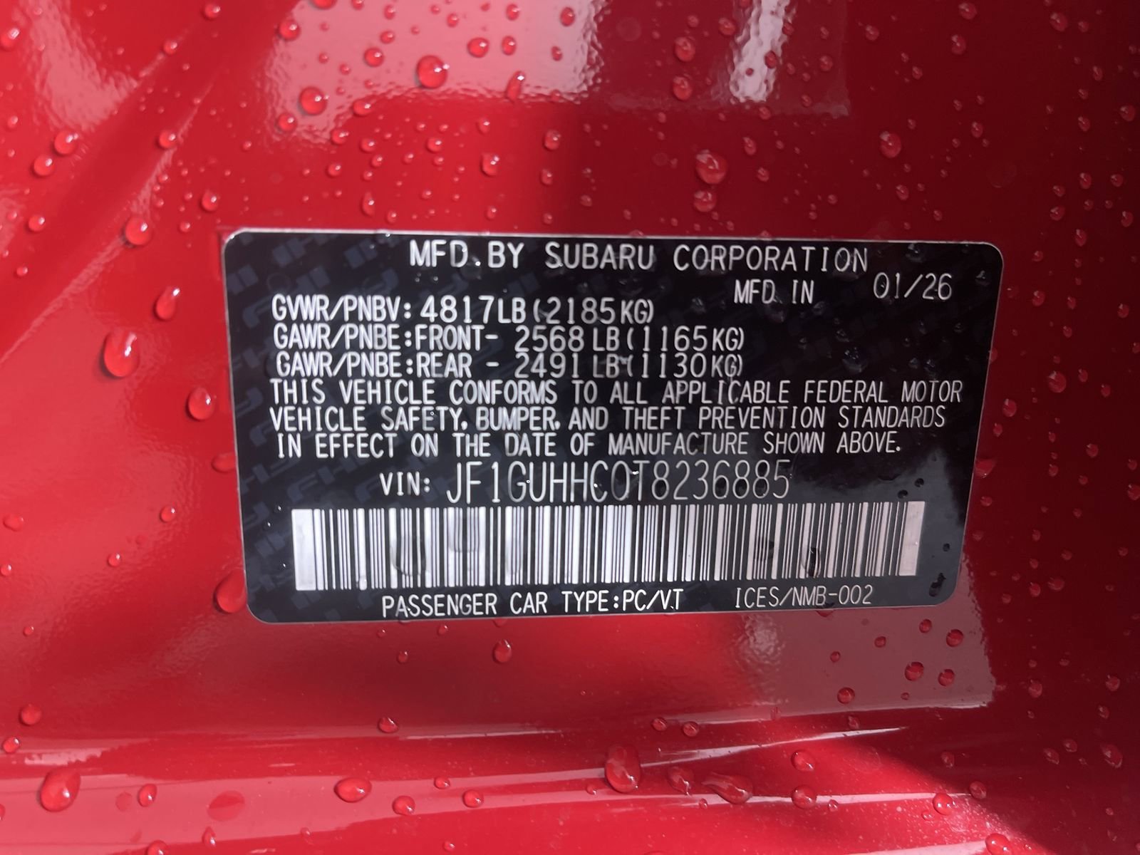 New 2026 PURE RED Subaru RS image 11