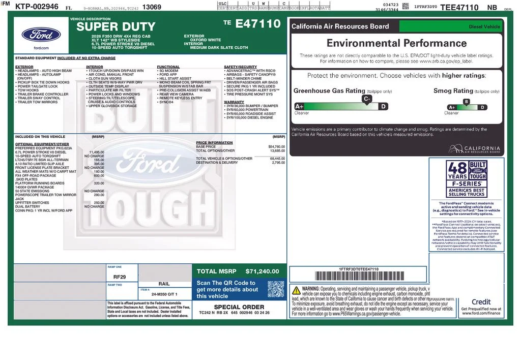New 2026 White Ford XLT image 10