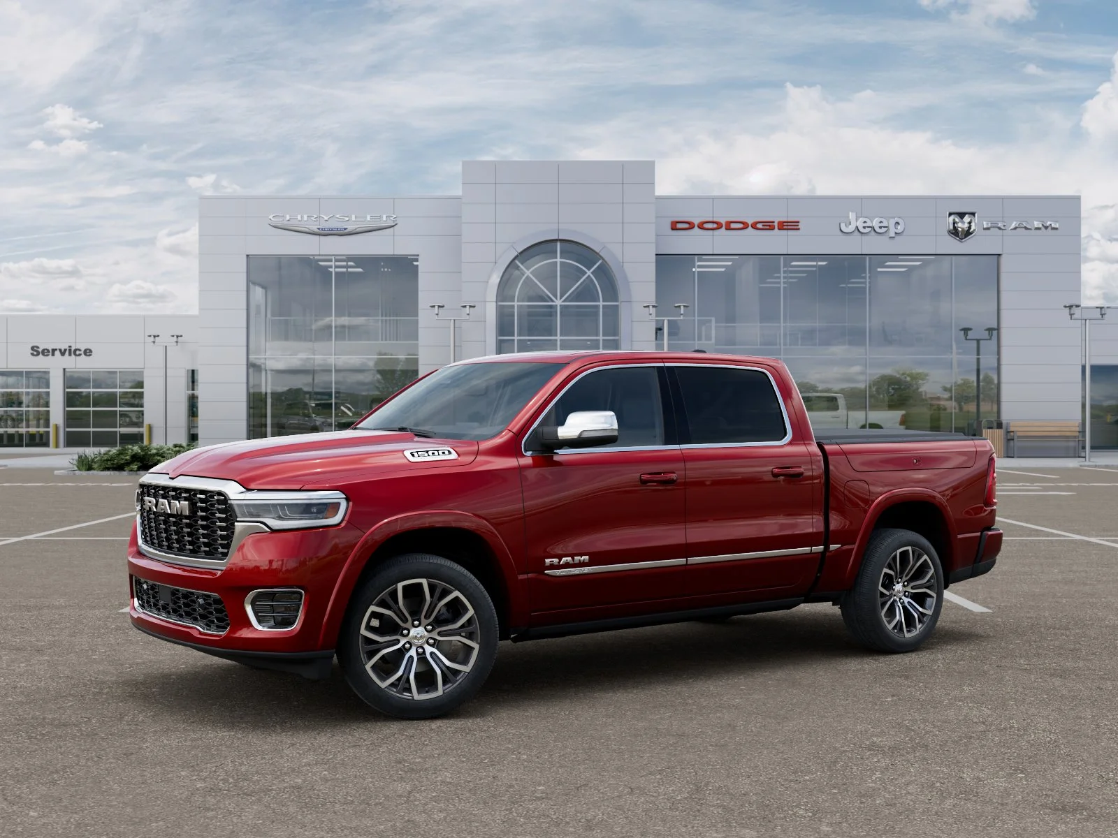 New 2026 Molten Red Pearl-Coat Exterior Paint RAM Tungsten image 25