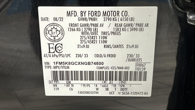 Used 2022 Agate Black Metallic Ford ST image 27
