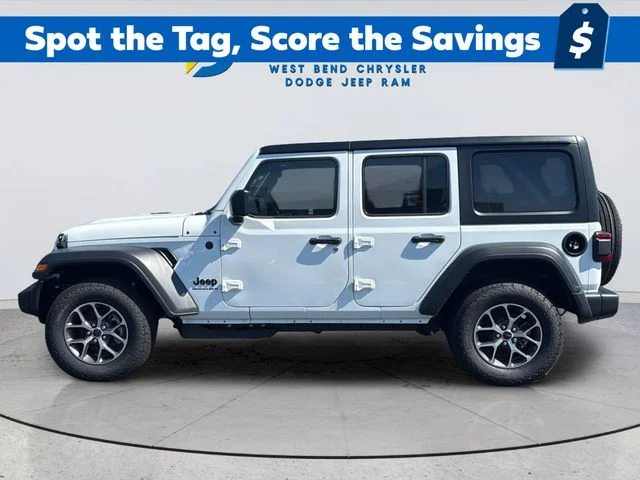 New 2026 Bright White Clear-Coat Exterior Paint Jeep Sport S image 3