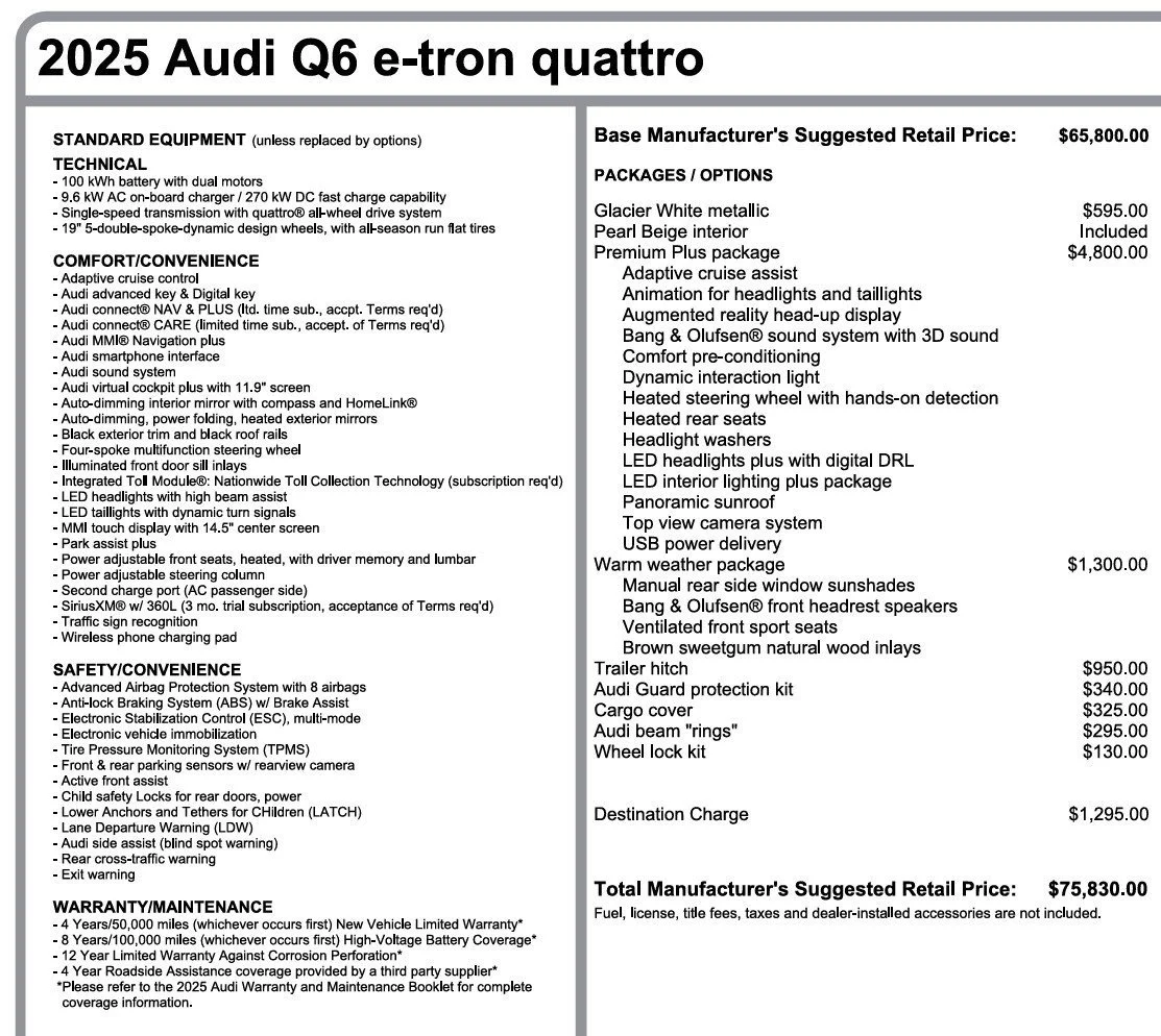 Used 2025 Glacier White Metallic Audi Premium Plus image 26