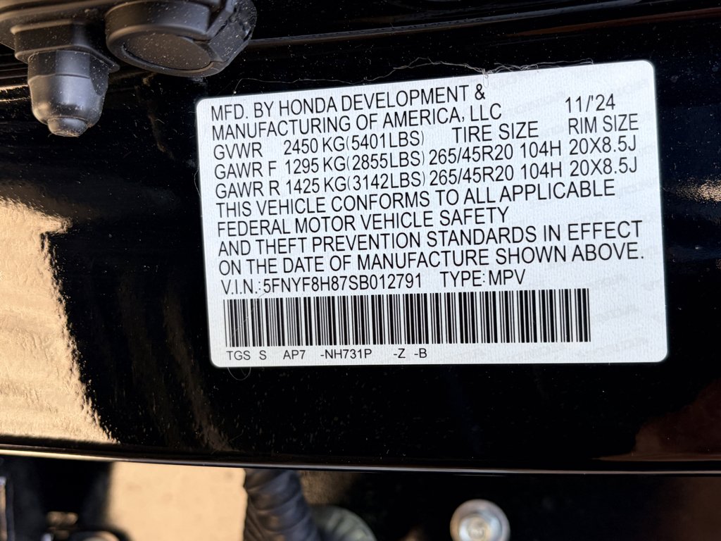 Used 2025 Crystal Black Pearl Honda Black Edition image 23