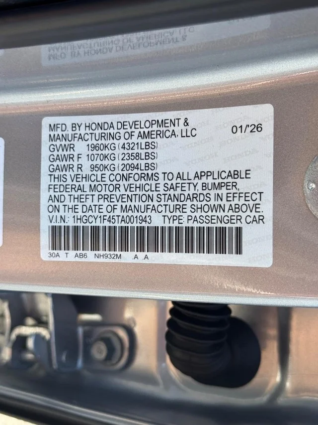 Certified Used 2026 Solar Silver Metallic Honda SE image 27