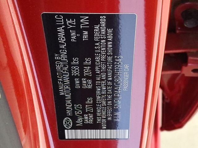 Certified Used 2023 Red Hyundai Limited image 34