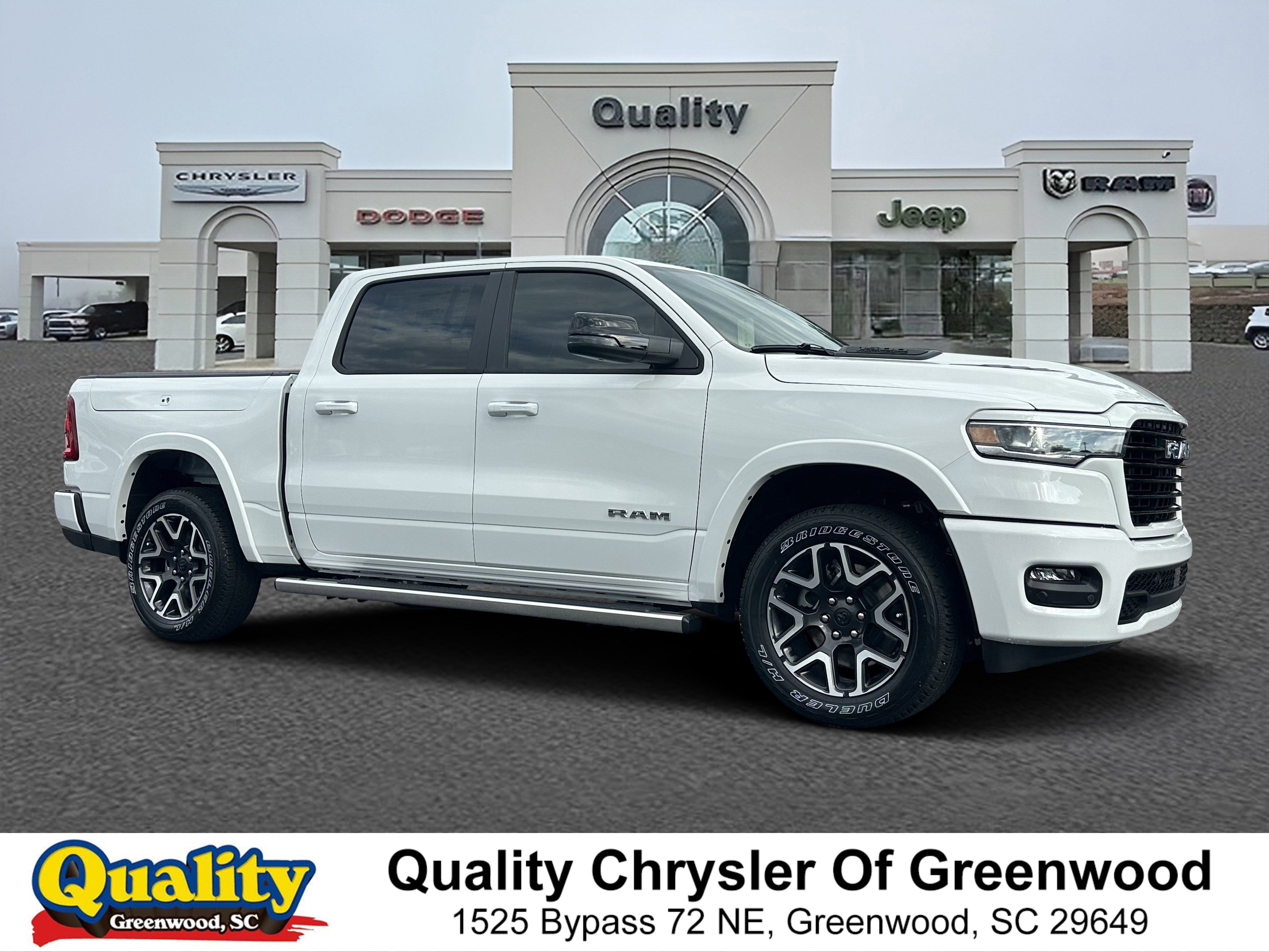 New 2026 Bright White Clear-Coat Exterior Paint RAM Laramie image 1