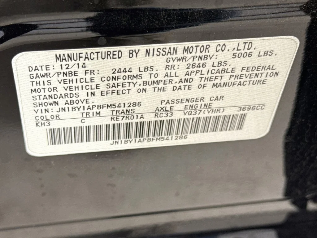 Used 2015 Black INFINITI 3.7 image 41