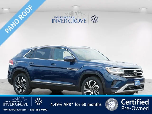 Certified Used 2023 Blue Volkswagen 3.6L V6 SEL image 1