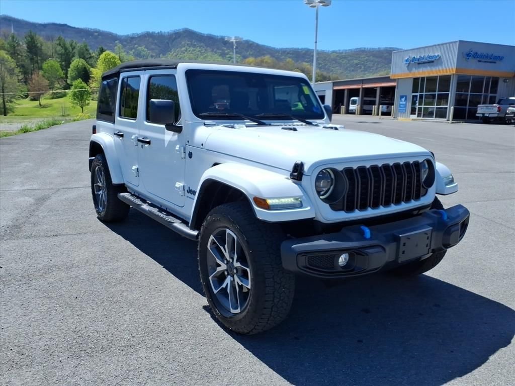 Used 2024 Bright White Clearcoat Jeep Sport S 4xe image 17