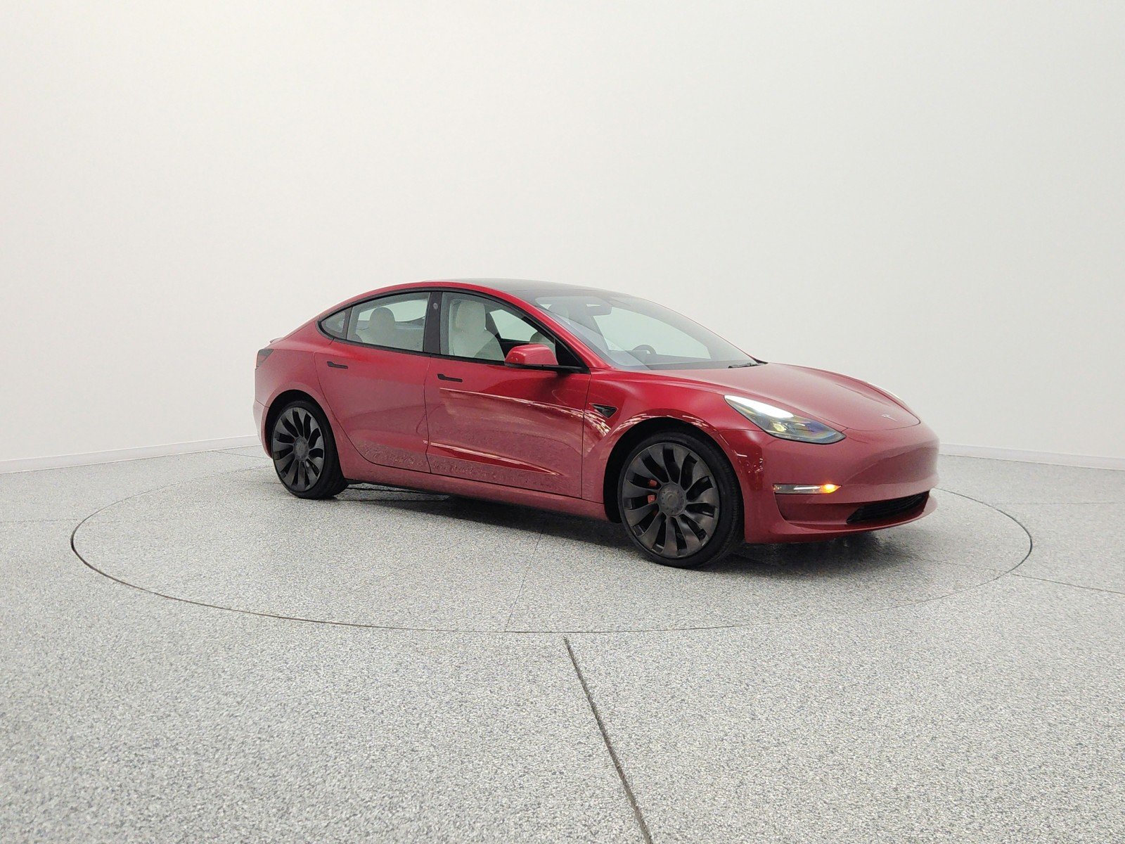 Used 2022 Red Multi-Coat Tesla Performance AWD image 3