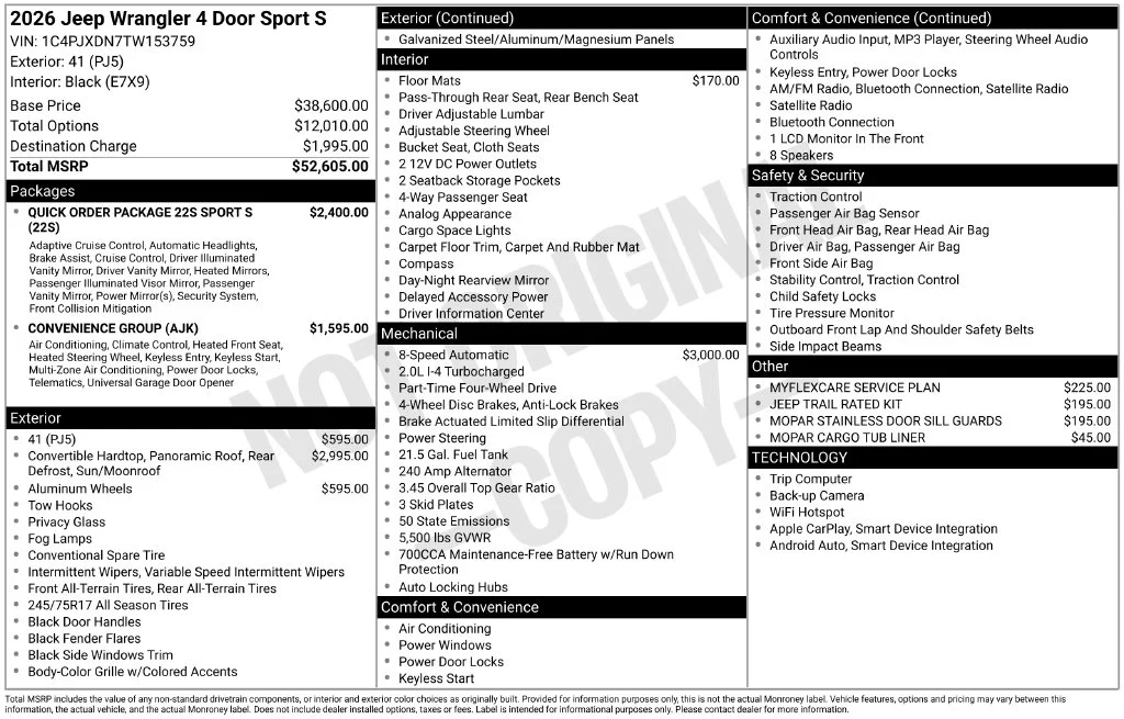 New 2026 Green Jeep Sport S image 46