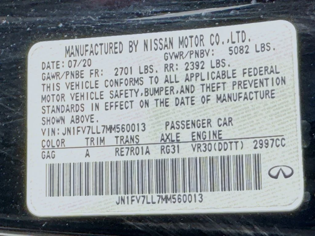 Certified Used 2021 Black INFINITI Red Sport 400 image 42