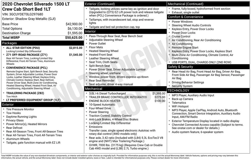 Used 2020 Shadow Gray Metallic Chevrolet LT image 39