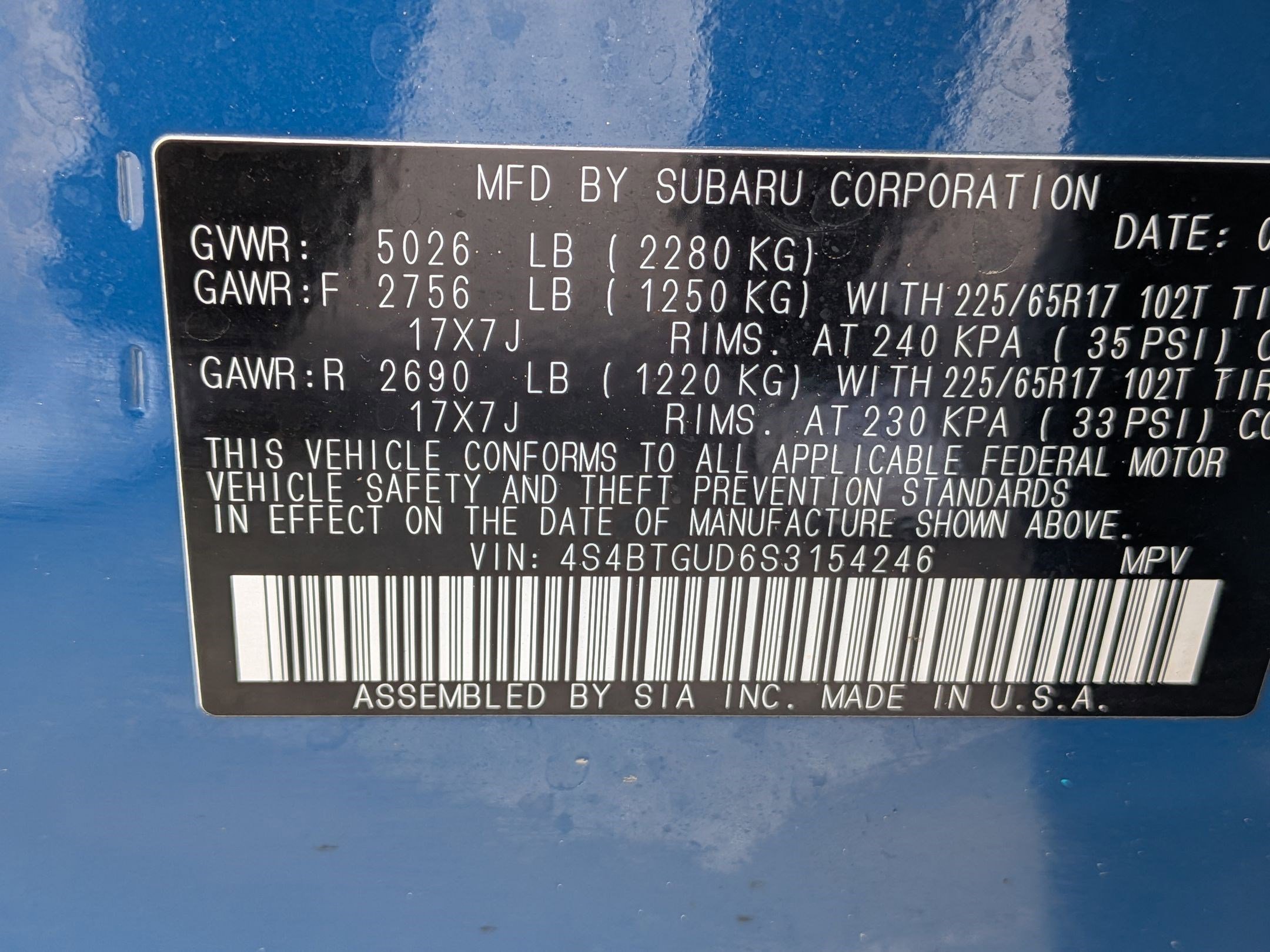 Used 2025 Geyser Blue Subaru Wilderness image 34