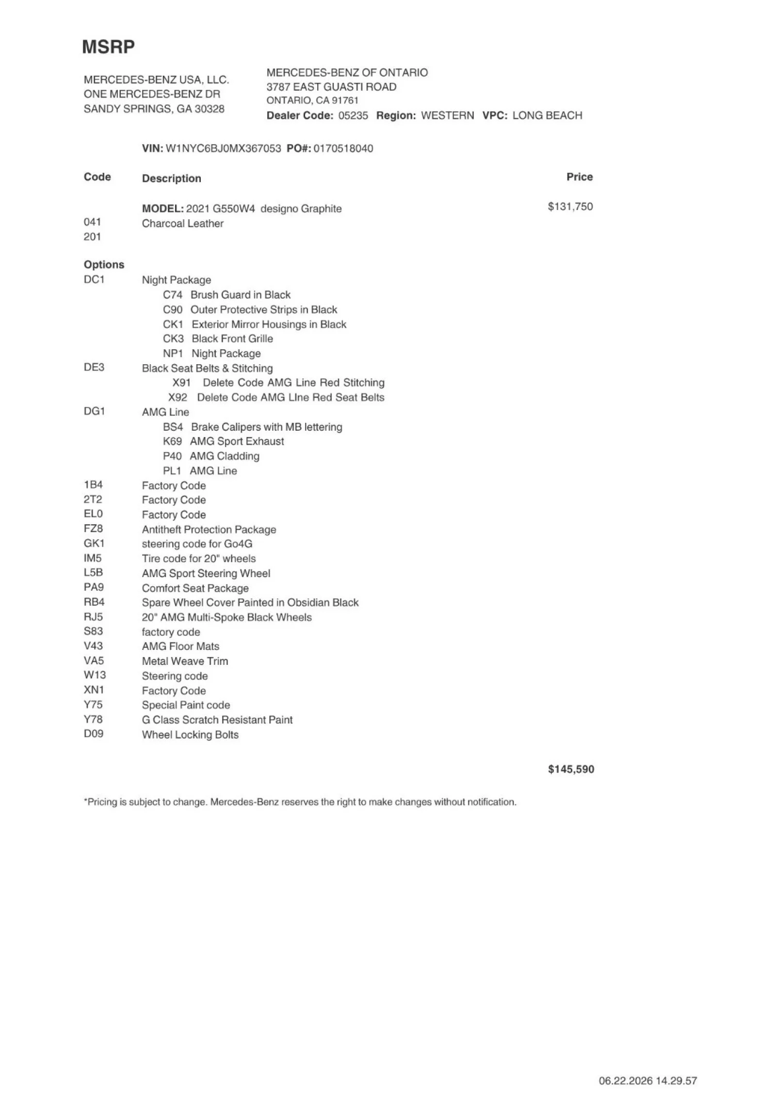 Certified Used 2021 designo Graphite Metallic Mercedes-Benz G 550 image 2